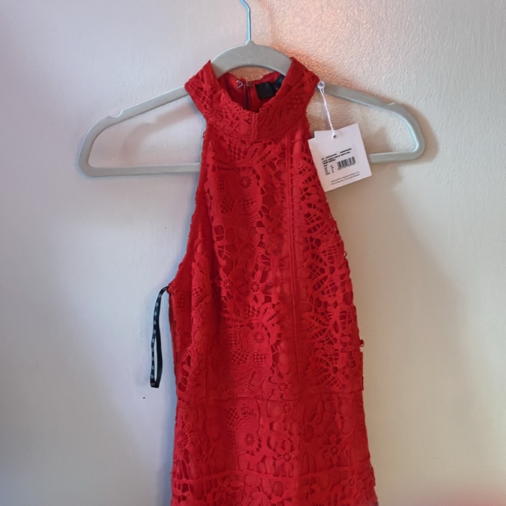 Missguided Lace Halterneck Fishtail Midi Dress, - Picture 4 of 5